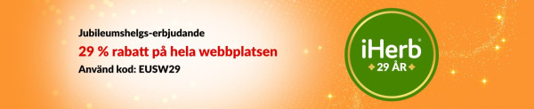 Bevis på kupong - iHerb - iHerb Rabattkod: Jubileumshelgs-erbjudande med 29 % rabatt på iHerb - Utgånget