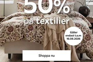 50% på textilier ❤️