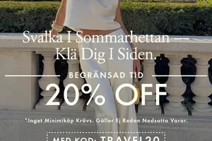 Svalka i sommarhettan — klä dig i siden. 20% rabatt.