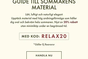 Upptäck sommarens perfekta material – 20 % rabatt under begränsad tid
