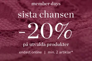 Sista timmarna🚨 för att få 20% rabatt*
