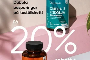 Få 20% rabatt - nu även gratis frakt!