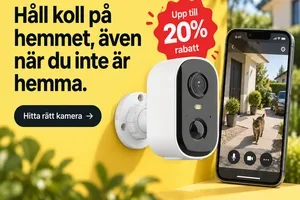 Upp till 20 % rabatt – Håll koll på hemmet!