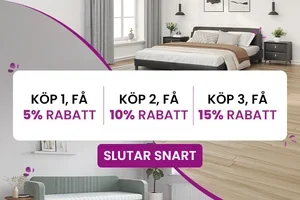 Upp till 15 % rabatt slutar söndag kväll