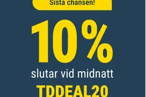 10% på allt tar slut vid midnatt ⏳