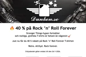 40 % rabatt 🔥 Rock, retro & Stranger Things-vibbar