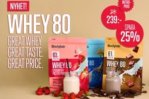STOR NYHET: Whey 80! Köp med 25 % introduktionsrabatt