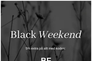 BLACK WEKKEND: KOD ger dig 5% extra rabatt på allt! 🚩