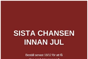 Sista chansen innan jul! 🚩