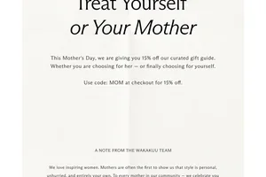 15% OFF our Mother's Day gift Guide