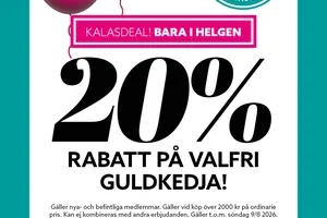 WOW! 20% medlemsrabatt på guldkedjor