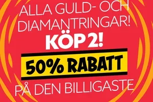 KÖP 2 RINGAR OCH FÅ 50% PÅ DEN BILLIGASTE