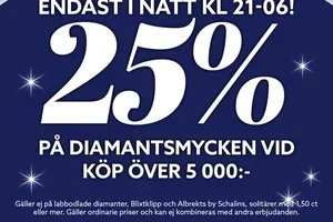BARA INATT: 25% PÅ ALLA DIAMANTSMYCKEN