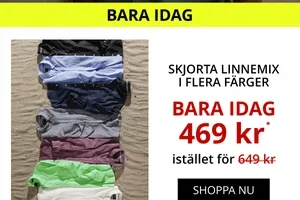Skjorta linnemix i flera färger endast 469 kr 🔥 Begränsat erbjudande!
