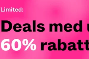 Från och med nu:  Upp till 60% rabatt