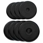 Viktskivor GUMMI Gjutjärn 4x5kg 4x2,5kg