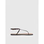 Alassio Walnut Nappa Flat sandals