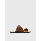 Centola Cannella/Contrast Stitch Leather Cutout sandals