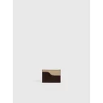 Vinci Avena/Walnut Printed Lizard/Suede Card holder