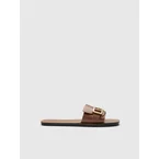 Velturno Cannella Leather Flat sandals
