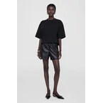 Myers Cropped Tee Framed Monogram - Black