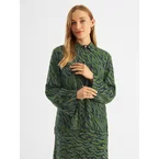 Printed Shirt New Wide Button Oasis