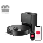 Roborock Q10 S5+ robotdammsugare med automatisk tömningsstation och 2 extra dammpåsar – Uppgraderad version av Q8 Max+
