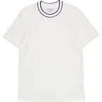 Stretch Piqué Stripe Collar T-shirt FLOUR