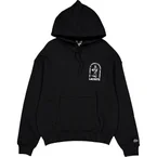 Loose Fit Printed Hoodie Black