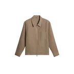 Julius Drape Linen Overshirt / Sepia Tint