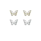 Örhängen fjäril, guld eller silver