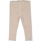 Leggings i bomullsribb Vinröd rand