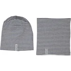 Mössa och Tube set Gråmelerad /Navy