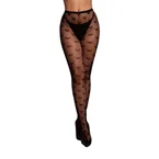 Le Désir Heart Fishnet Tights One Size Svart