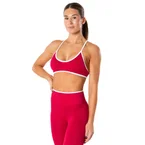 Hybrid Contrast Sports Bra - Berry