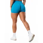 Aura Seamless Scrunch Shorts - Aqua