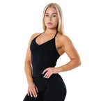 Aura Seamless Halterneck Top - Svart