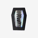 Falska naglar - Svarta malar med stenar