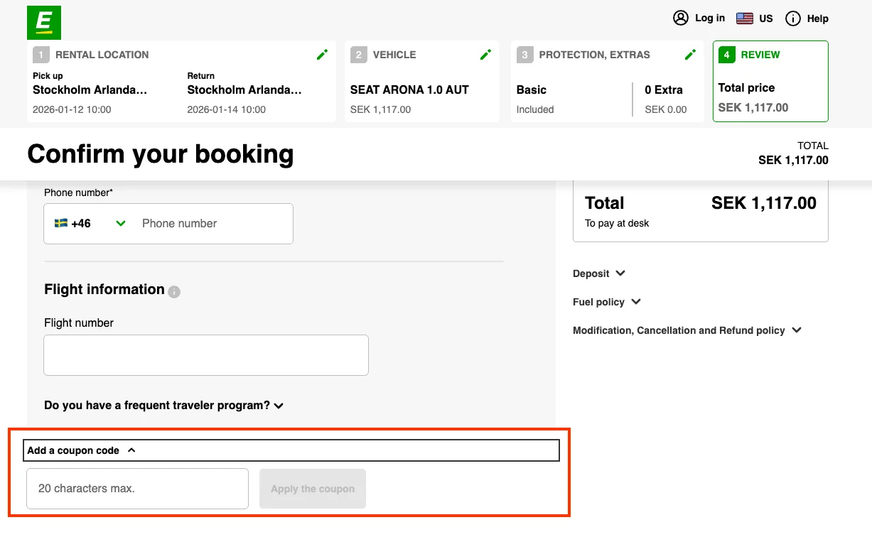 Hur man använder - Europcar