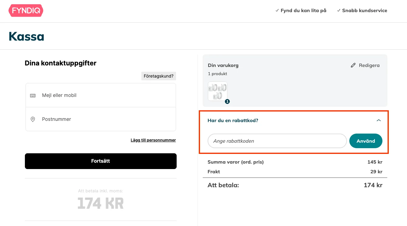 Hur man använder - Fyndiq