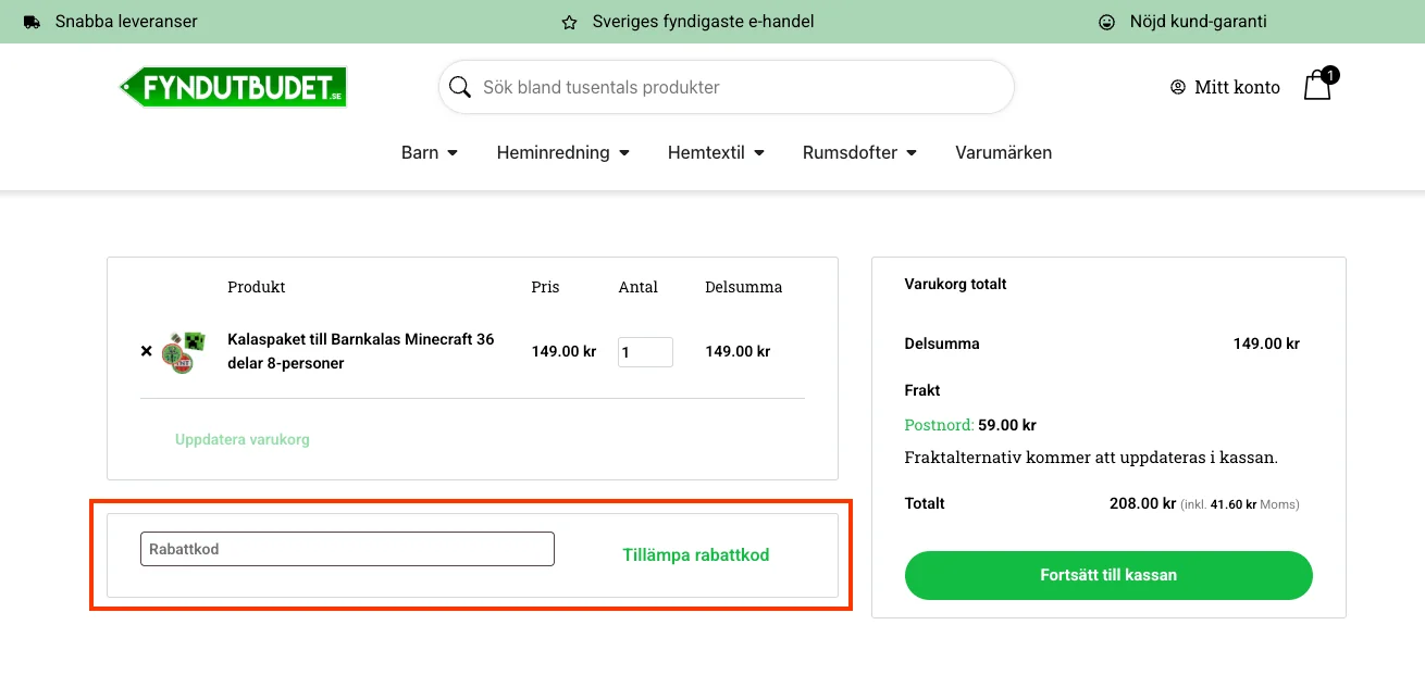 Hur man använder - fyndutbudet