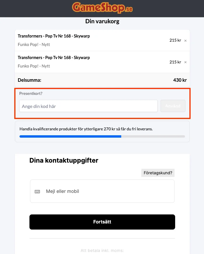 Hur man använder - Gameshop