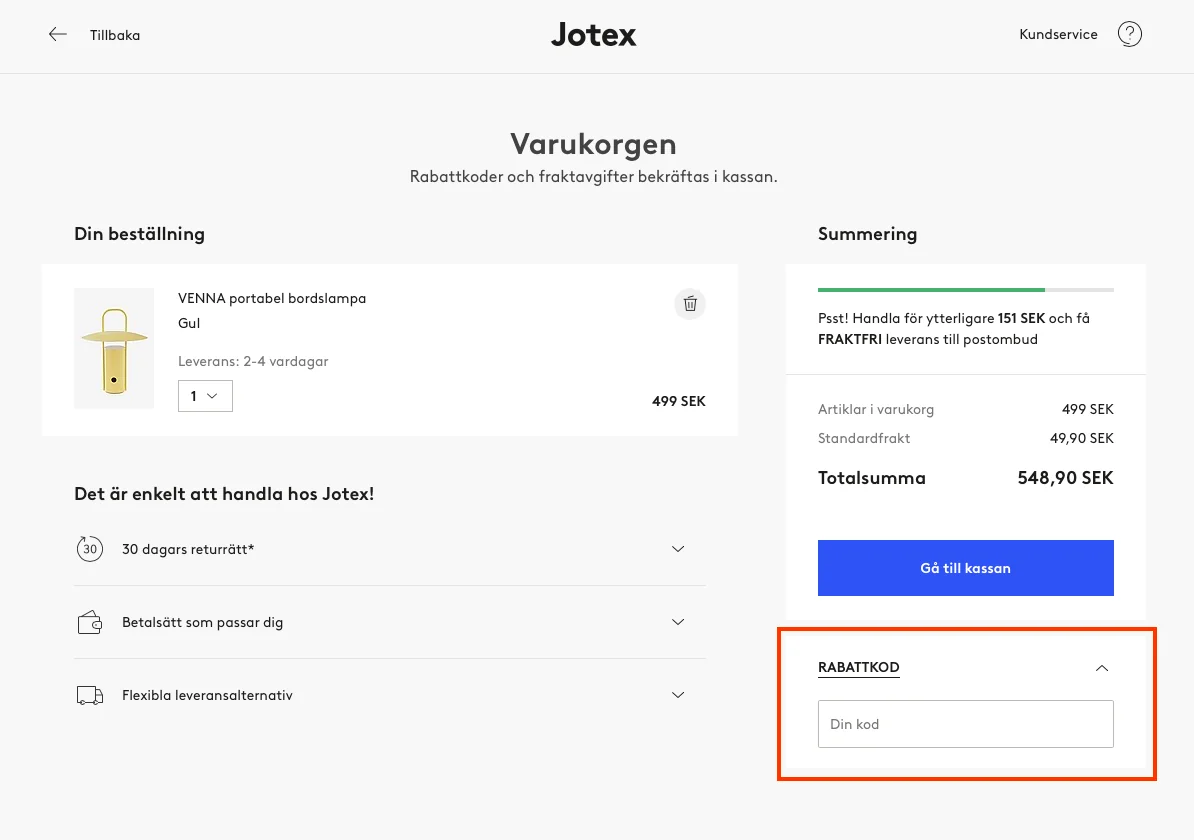 Hur man använder - Jotex