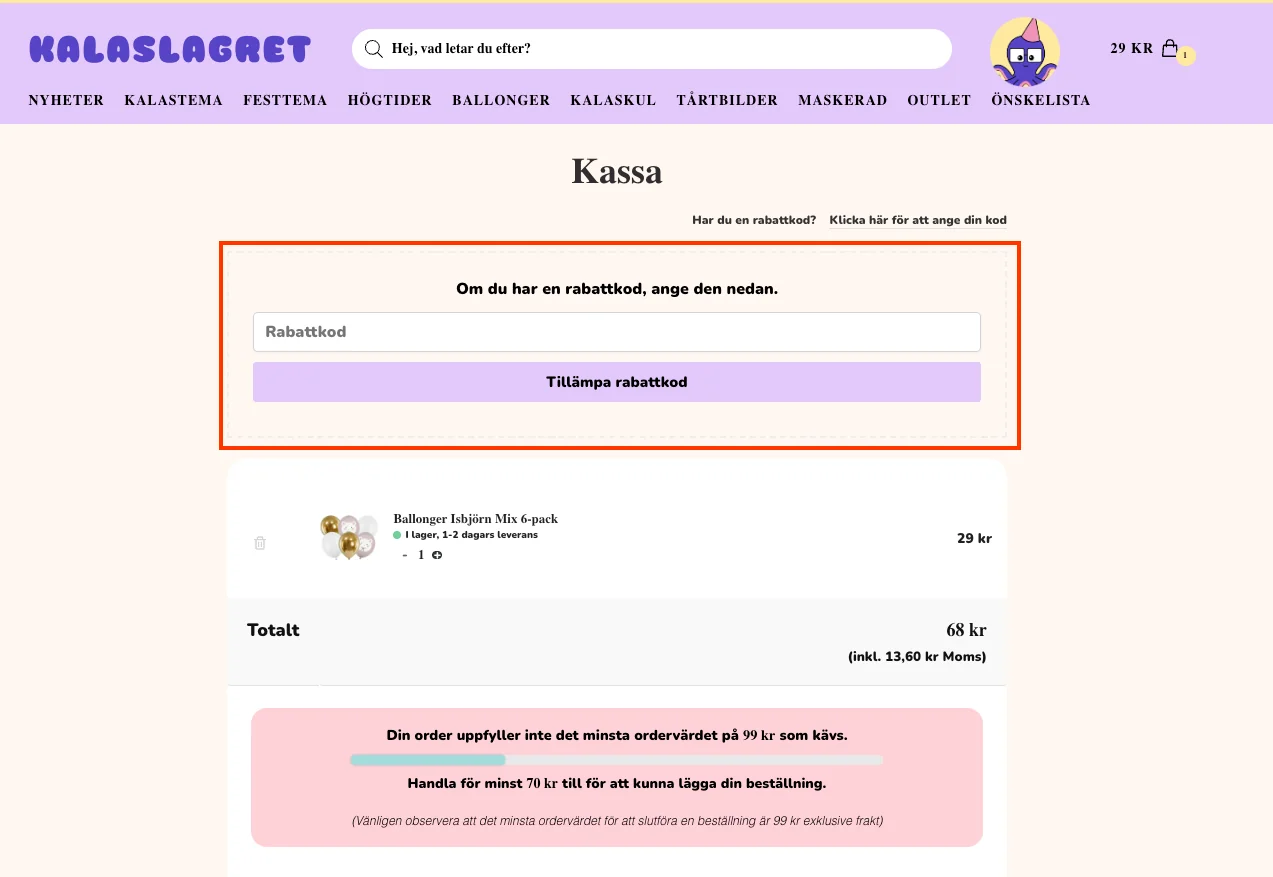 Hur man använder - Kalaslagret
