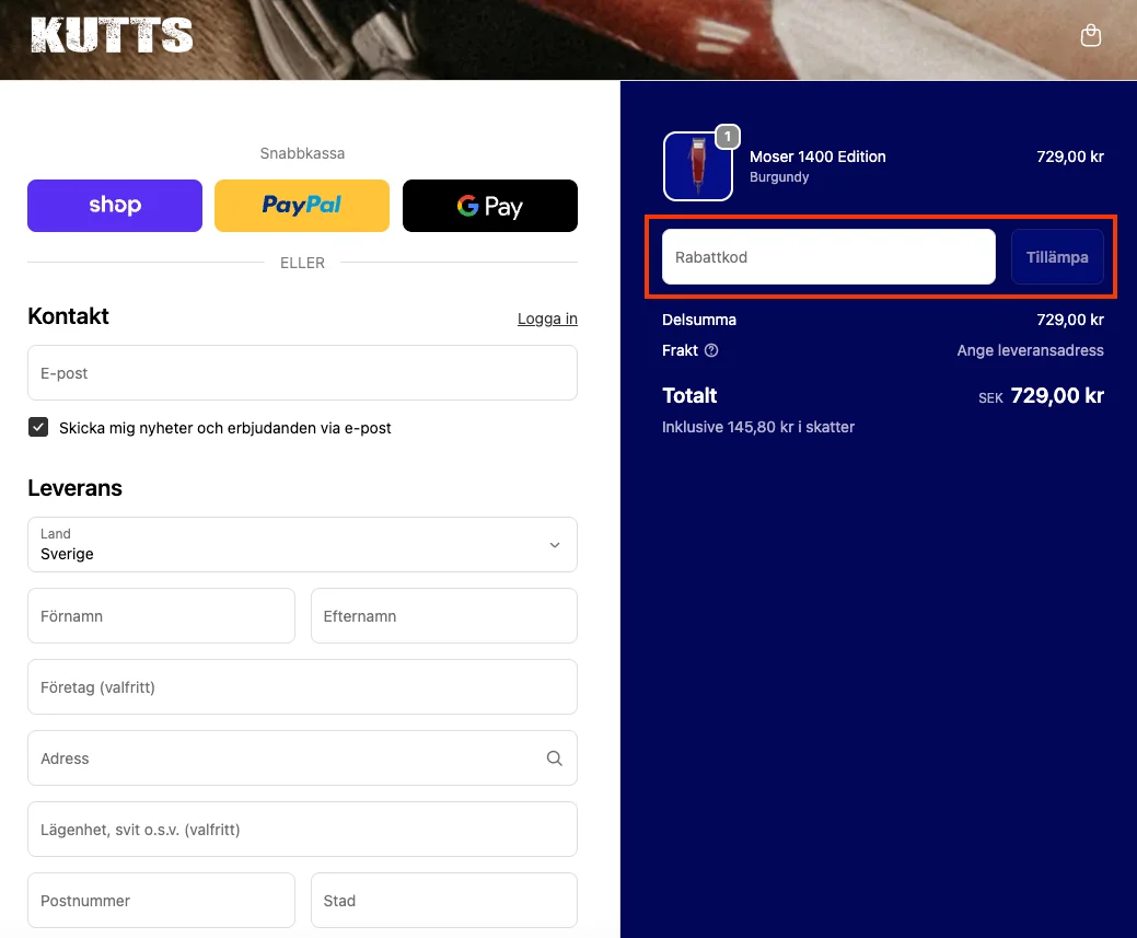 Hur man använder - Kutts