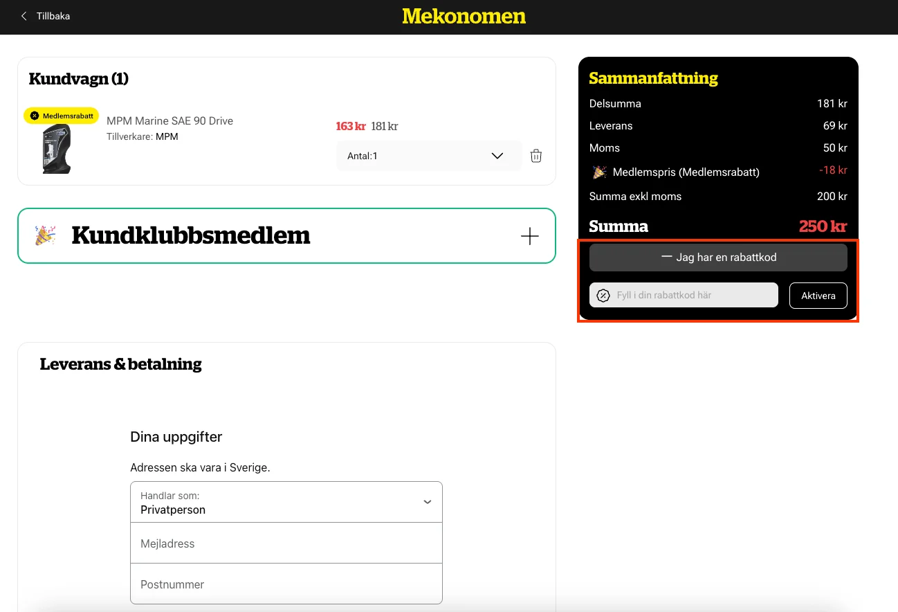 Hur man använder - Mekonomen