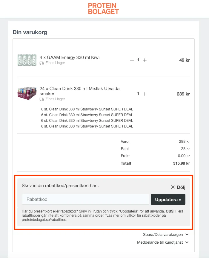 Hur man använder - Proteinbolaget
