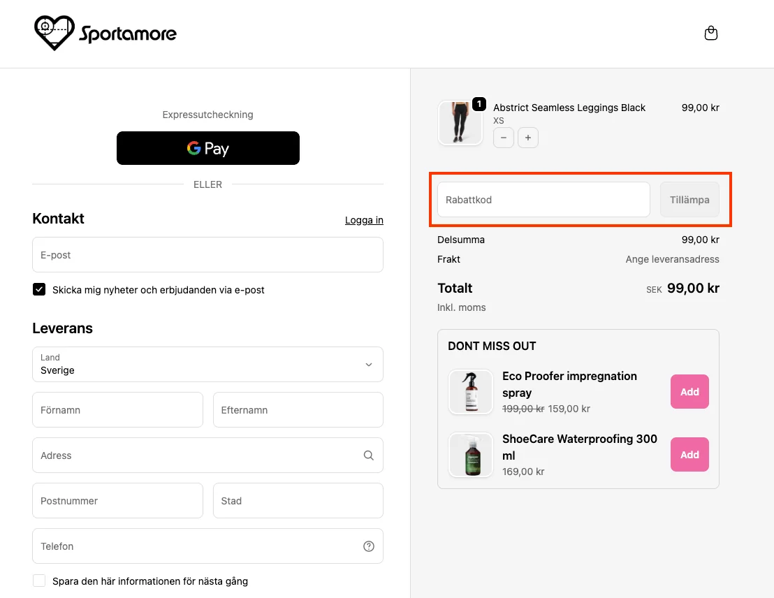 Hur man använder - Sportamore