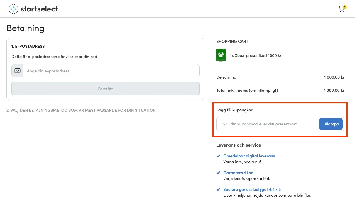 Hur man använder - Startselect